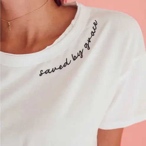 Nordstrom SAVED BY GRACE FLOWY WHITE TEE - Image 4