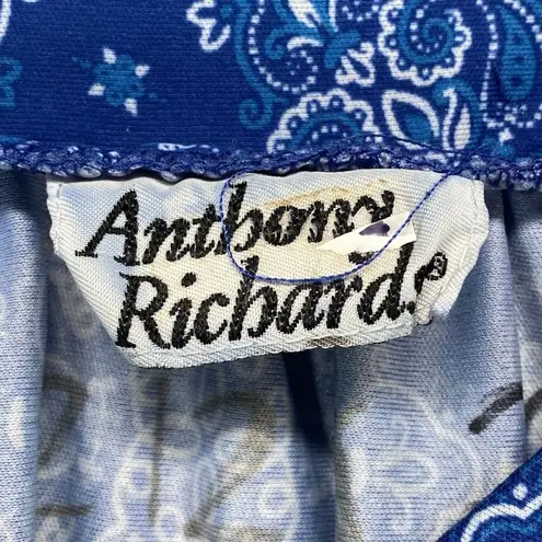 Vintage Vintage Anthony Richards Bandana Print Summer Shift house Dress Mumu S Blue Size 4
