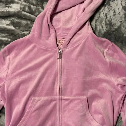 Juicy Couture NWT  Dewberry Velour Cropped Hoodie Set Size Large