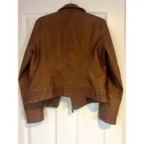 Universal Threads Universal Thread Brown Faux Leather‎ Jacket Women’s Size Medium