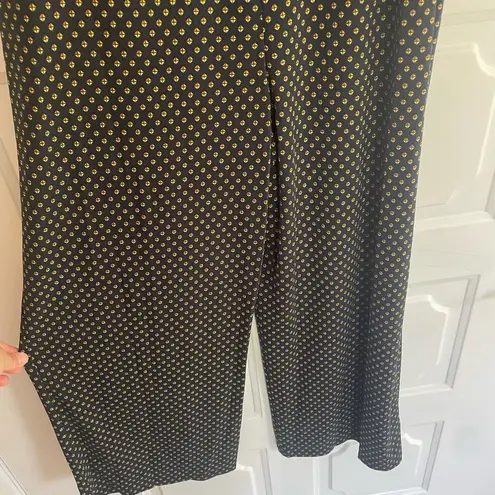 Michael Kors NWT Michael  Navy Blue Printed Side Tie wide leg Jumpsuit