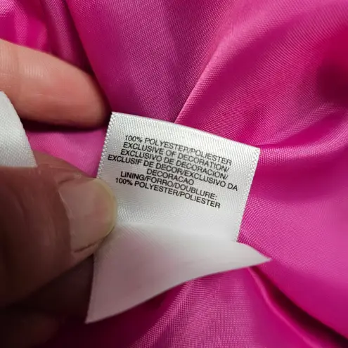 Nine West  Women's Black Tropical Leaf Print Blazer Jacket Size 12