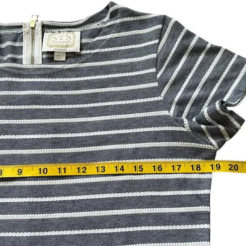 Sail To Sable Dress Shift Navy White Stripe L Preppy Nautical Stretch Capsule