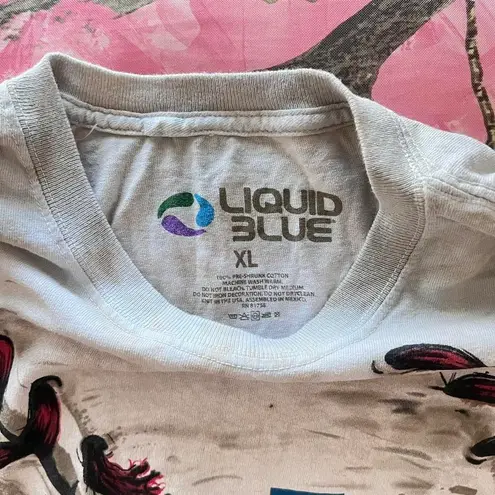 liquid blue LA dodgers baseball graphic print tie dye oversized tshirt