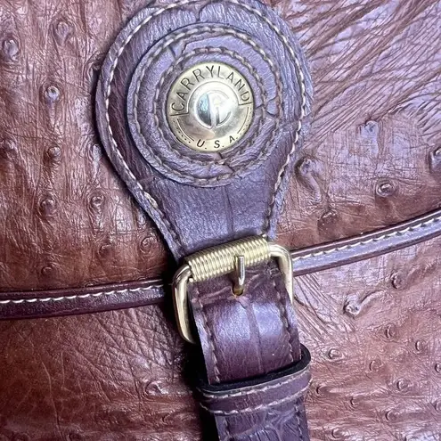 Carryland USA Faux Croc Satchel Purse Vintage Brown