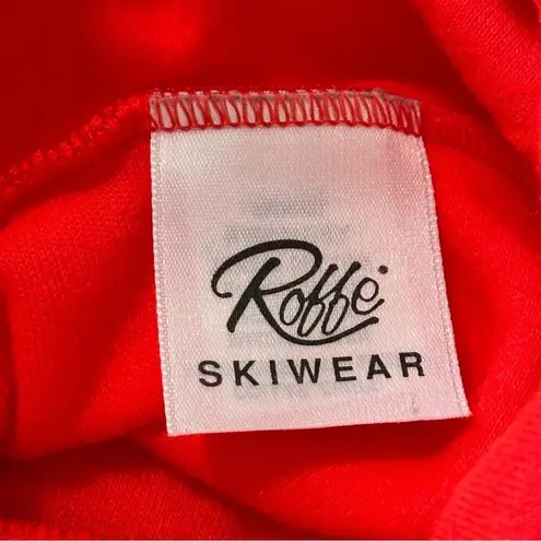 Roffe Skiwear Vintage Women’s M Bright Orange Long Sleeve Turtleneck Top Shirt Size M
