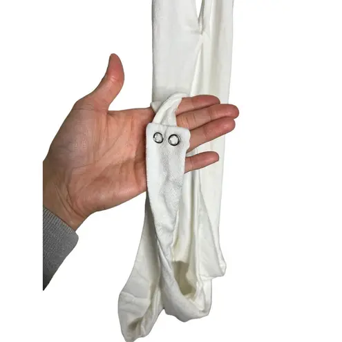 Naked Wardrobe So Twisted Halter Bodysuit in White