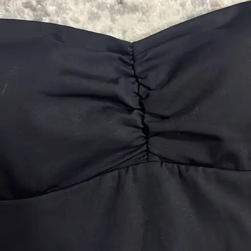 Halara Softlyzero Plush Halter Ruched Backless Split Hem Mini Active Dress NWT