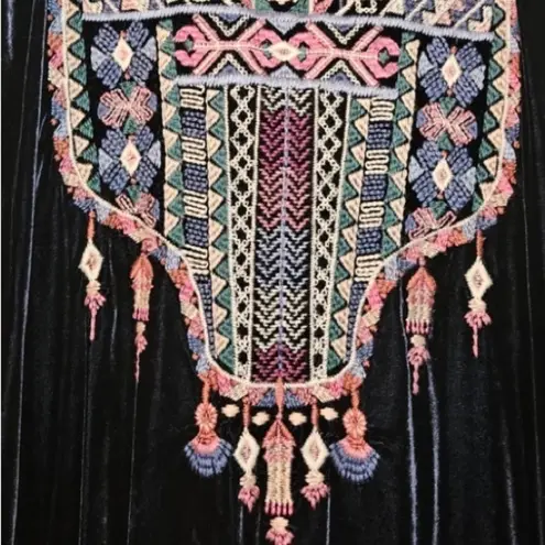 Johnny Was Nemita extremely heavily embroidered velvet Caftan/Tunic NWT RARE - Image 10