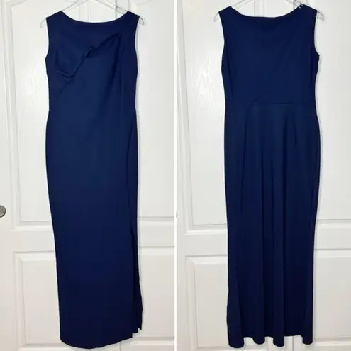 Chiara Boni La Petite Robe Karida Sleeveless Cutout Gown Size XL Navy