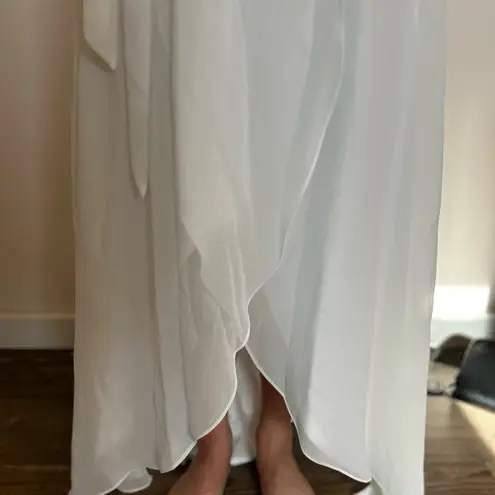 JJ's House New Ivory SS Chiffon Bridemaid / Wedding Dress Sz 4