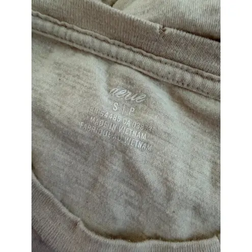 Aerie  Tan Safari Short Sleeve Top