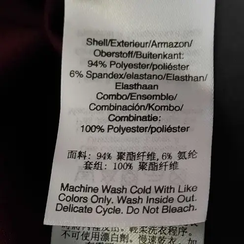 Donna Karan Top Blouse Women's Small Burgundy Beaded Short Sleeve