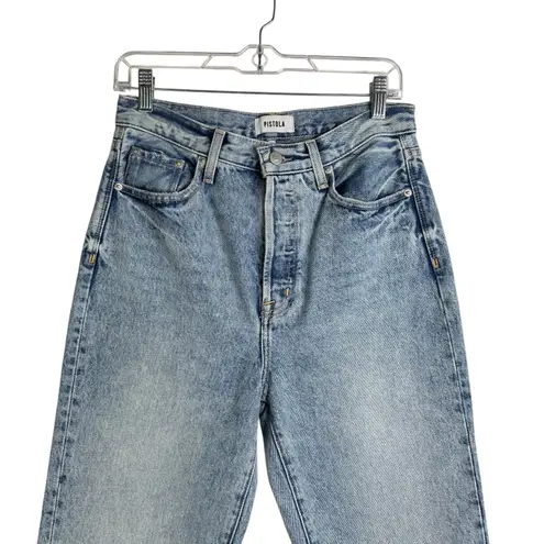 Pistola Cassie Cropped Raw Hem Distressed Hem Straight Leg Jeans 26 P6323TRI-BAJ