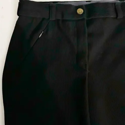 Tuff Rider Black Ribbed Front Zip Stretch Knee Breeches Riding Pants Size 26