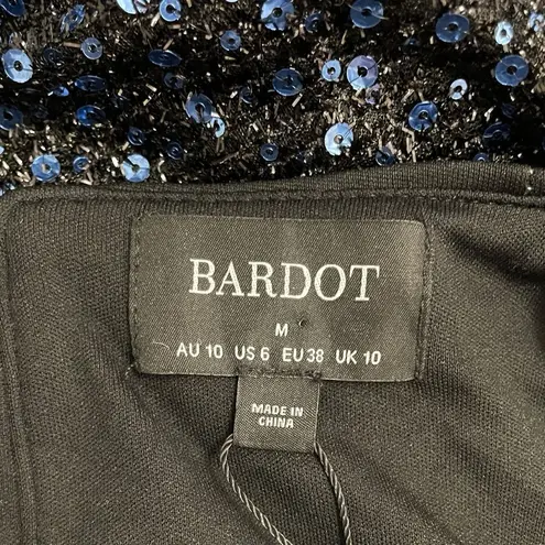 Bardot NWT Sequin Wrap Mini Cocktail Dress in Bijou Blue Women’s Size Medium NYE