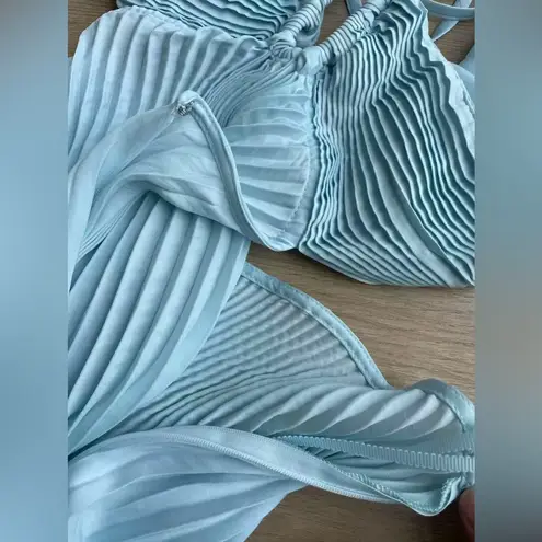 ALC Frank A.L.C Moira Satin Pleated Maxi Dress 2