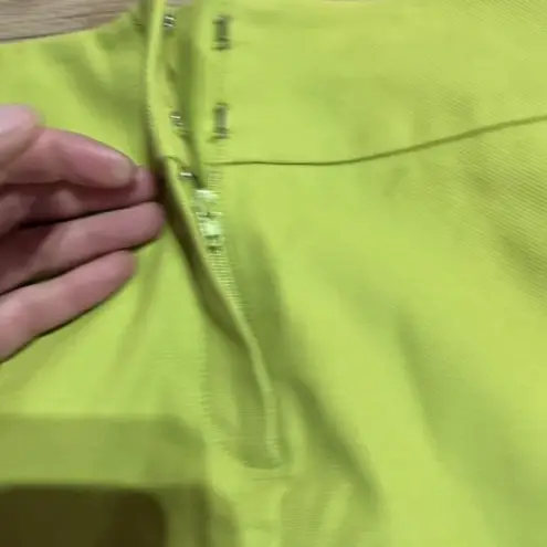 Etcetera Women's Tiered Layered Woven Fully Lined Skirt Bold Lime Green Size 6