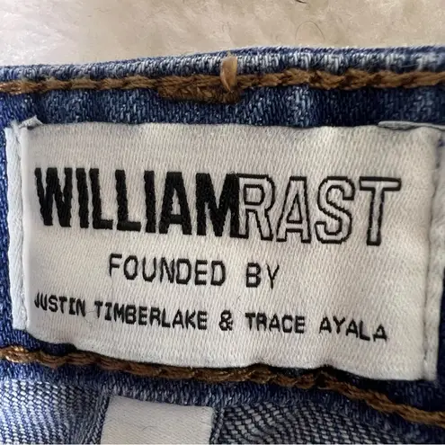 William Rast Ankle Skinny Raw Hem Grommet Jeans