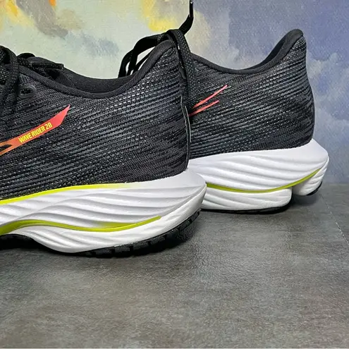 Mizuno Wave Rider 28 Womens Black/Evening Primrose Running Shoes Size 7