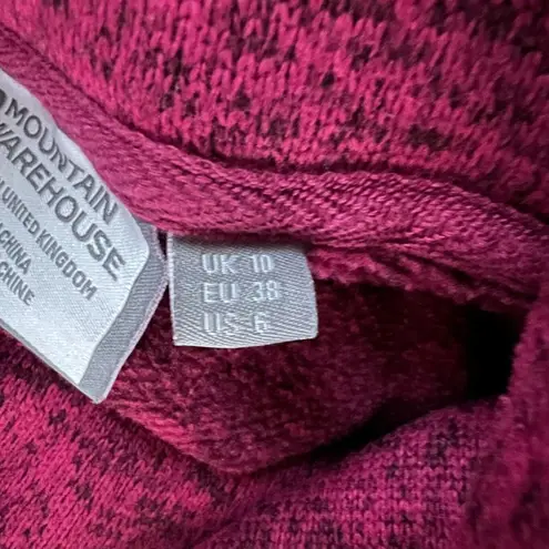 Mountain Warehouse  Sweatshirt Women 6 Dark Pink Marled Cowl Neck Cozy Athleisure