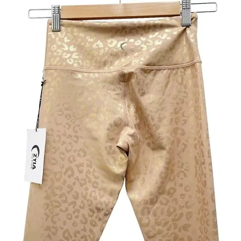 Zyia NWT Active Gold Leopard Light N Tight Hi-Rise 7/8 Legging Size 4 | Small