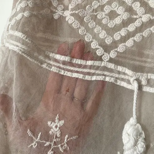 None Mesh Lace Cover-Up - One Size