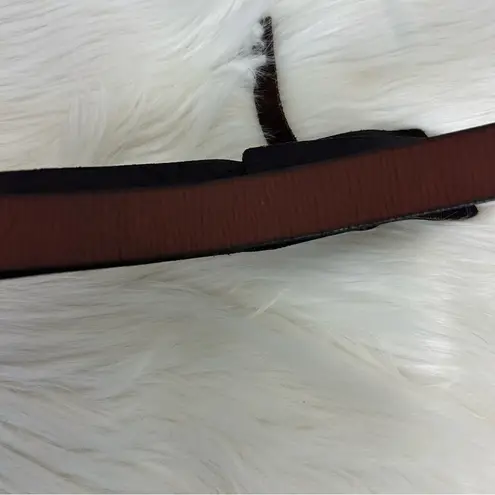 Genuine Leather Braided Wrap Detail Brown Belt Size XL