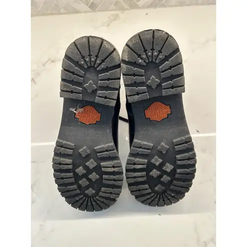 Harley Davidson Leather High Boots Steel Toe Work Motorcycle Biking Womens 9 Black