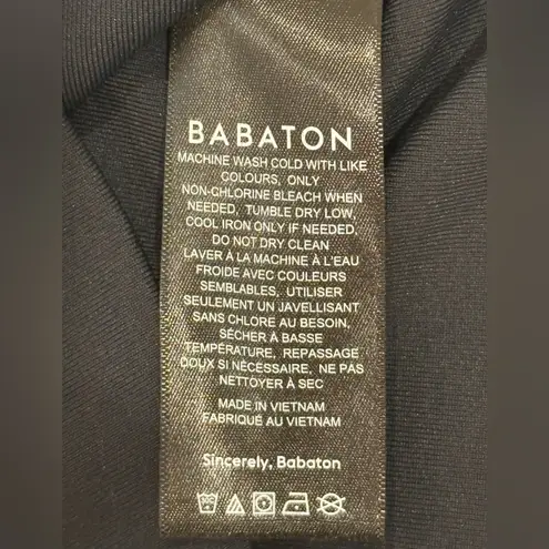 Babaton Aritzia Contour Cropped Muscle Tank Top Black High Neck Sz Medium