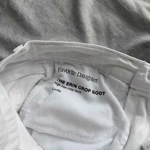 Favorite Daughter Jeans The Erin Crop Boot Leche Women’s 26 White Preppy