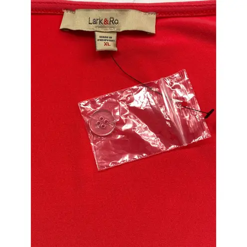 Lark & Ro Jersey Knit Ruched Wrap Dress Sz XL Girl Boss Wedding Bubblegum Pink