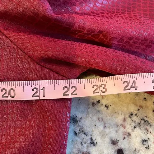 Ruby Rd. Crocodile Print Faux Suede Jacket Maroon Size 12 Red