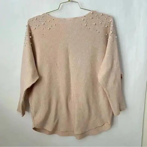 Siren Lily Maternity Jewel Sweater Plus Size 1X Cream Batwing Sleeve