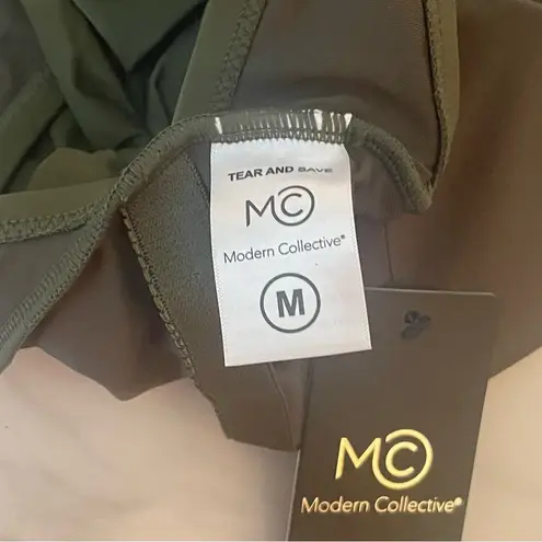 Modern Collective Olive Halter One‑Piece Swimsuit Size M NWT Green Size M