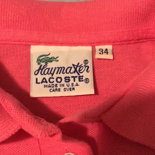 Lacoste Women’s Vintage Haymaker  pink polo shirt