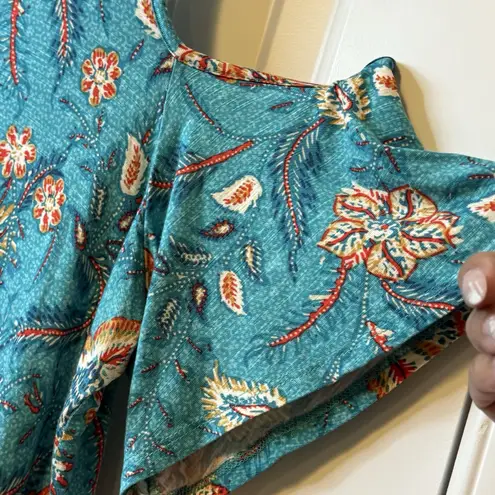 Maurice's  Plus Size Floral Strappy Cold Shoulder Top Boho Flow Trendy Shirt 1X #