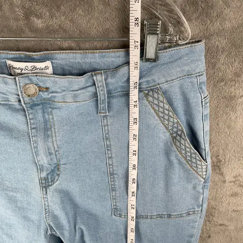 Honey & Bristle Jeans Women's 18W Light Wash Stretch Denim Comfort Casual Chic Blue