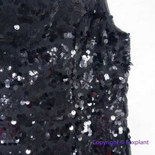 Alex Evenings New! Alex & Eve Sequined Scoop-Neck Sleeveless Gown black, size 10