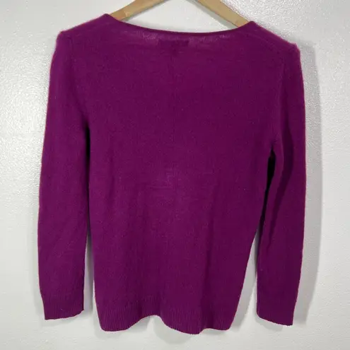 41 Hawthorn 100% Cashmere Sweater Womens Small Purple Long Sleeve Popover Preppy
