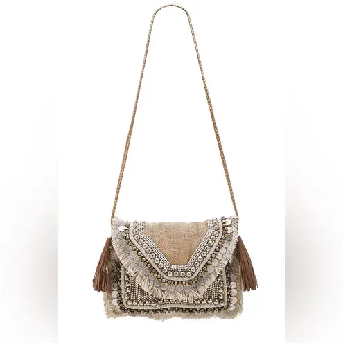 SHASHI Leela Clutch in Natural