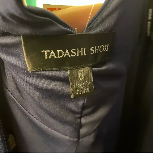 Tadashi Shoji NEW Navy Blue floor length Formal Dress Size 8 51092 dark romance