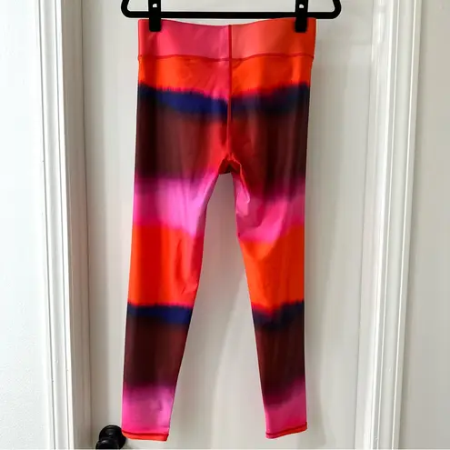 Terez NWOT Women’s Red Pink Purple Gradient Tie Dye Leggings, Size L