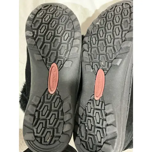 Baretraps Womans Aero Black Suede Lace Up Fur Lined Winter Ankle Boots 9 M