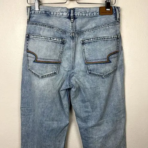 American Eagle   Cropped Wide Leg Jeans Womens Size 6 Baggy‎ 90s High Rise Y2K