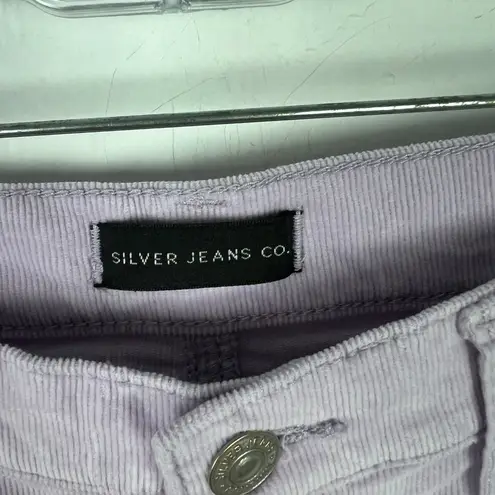 Silver Jeans NWT Highly Desirable Short 3" Corduroy Lavender Size 28 NEW