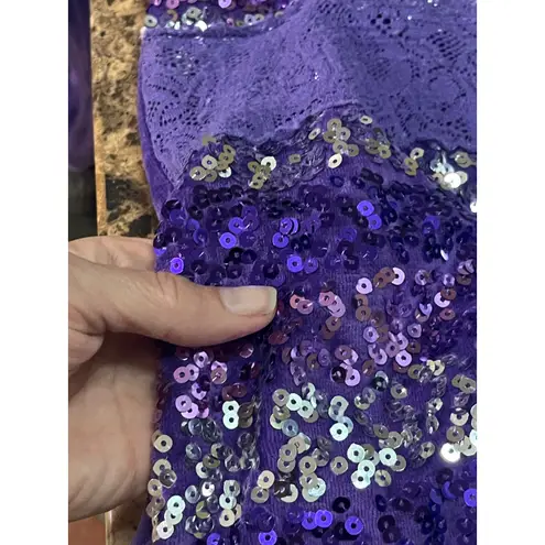 Quacker Factory  Purple Velour Striped Sequin jacket thumbnail 11