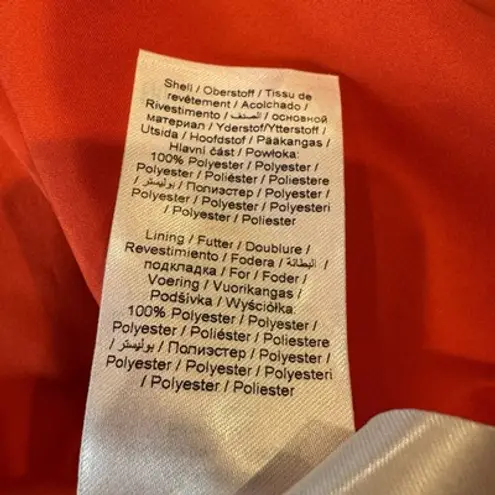 ICHI Apron Front Open Back Mini Dress Tomato Red Size 40