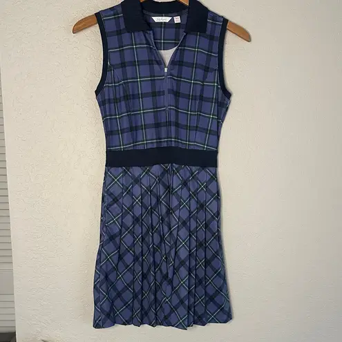 Lady Hagen Plaid Mini Pleated Dress Golf Sporty Preppy Twee Sleeveless Athletic