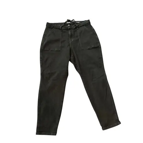 Judy Blue Women's High Rise Wide Leg Jean joggers Black Size 18 Casual